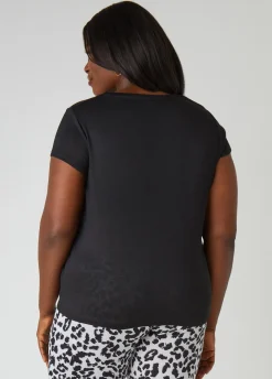 Online Ashley Stewart Bebe Printed Joggers Pajamas Set Black