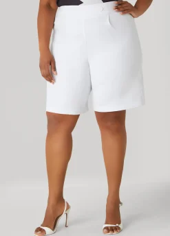 Discount Ashley Stewart Button Embellished Shorts
