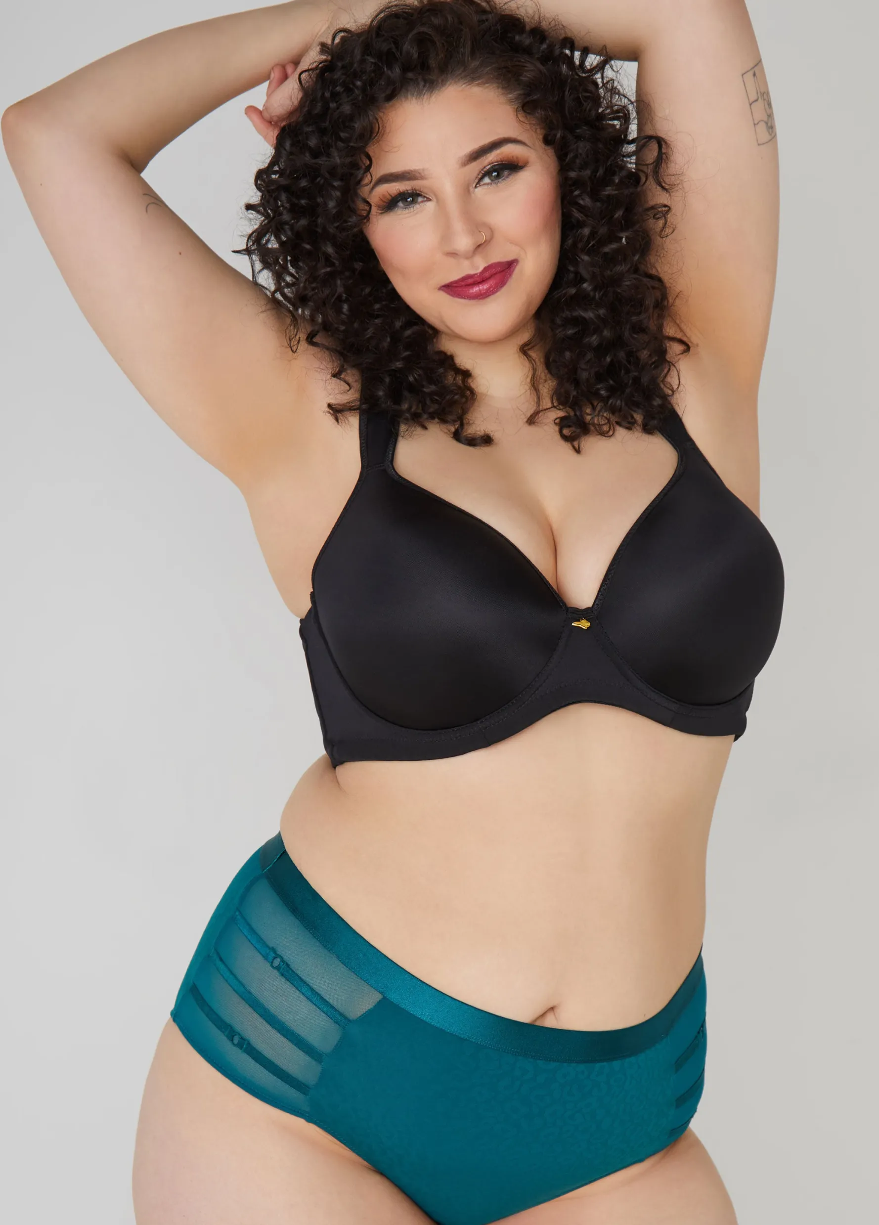 Online Ashley Stewart Caged Leopard Hipster Panty
