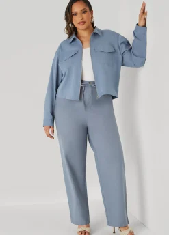 Best Ashley Stewart Cotton And Linen Pants Blue