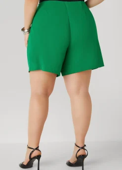 Online Ashley Stewart Crepe High Rise Shorts