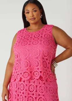 New Ashley Stewart Crocheted Top