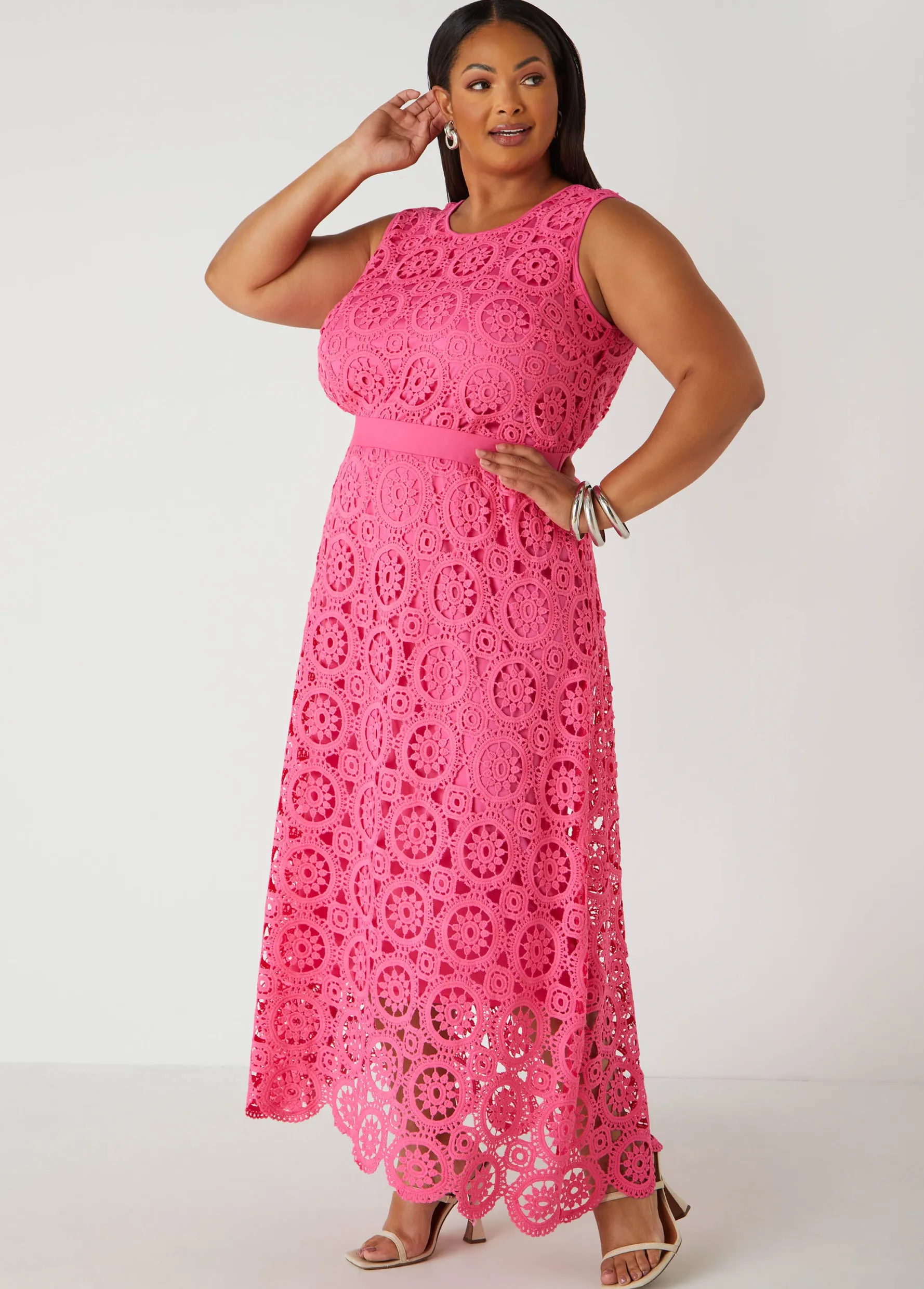 New Ashley Stewart Crocheted Top