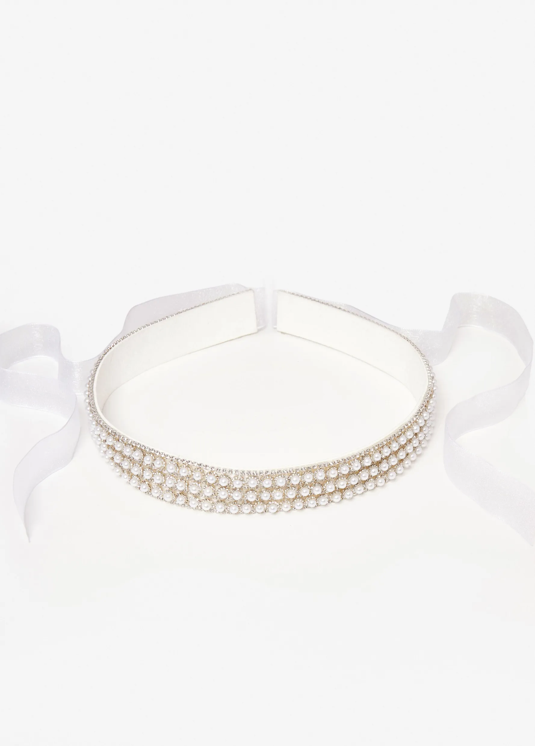 Sale Ashley Stewart Crystal And Faux Pearl Bridal Belt