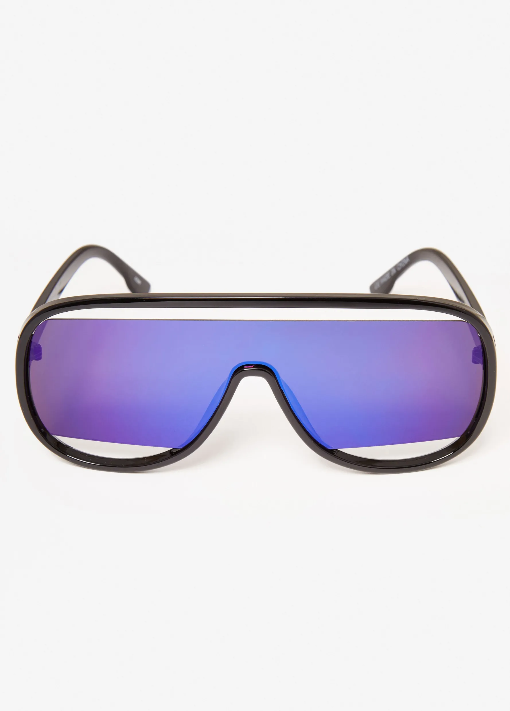 New Ashley Stewart Cutout Gradient Shield Sunglasses Black