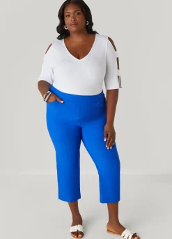 Outlet Ashley Stewart Cutout Sleeve Jersey Top