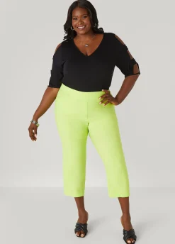 Outlet Ashley Stewart Cutout Sleeve Jersey Top