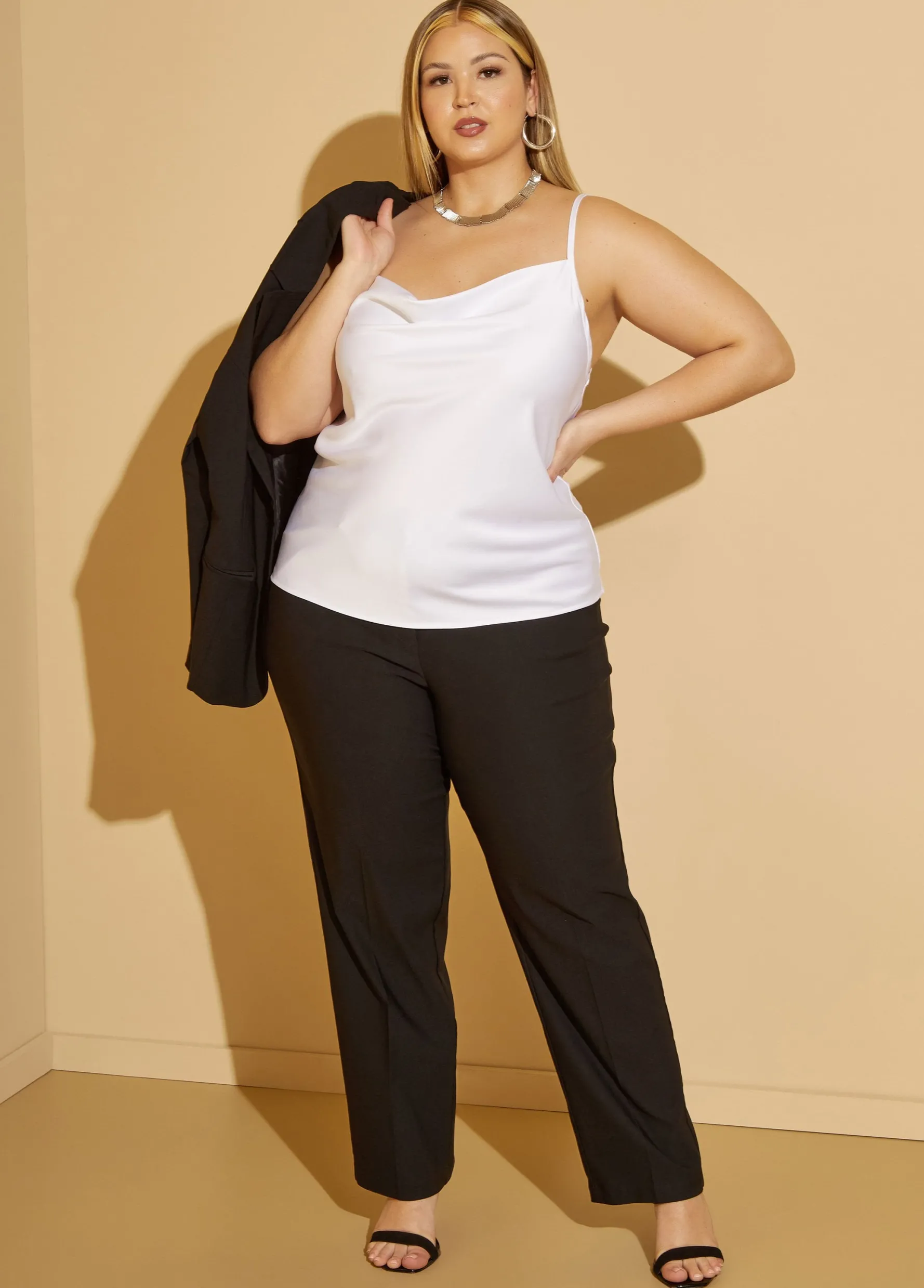 Discount Ashley Stewart Draped Satin Cami
