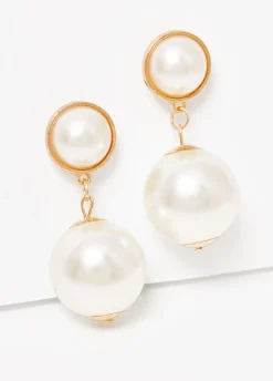 Clearance Ashley Stewart Faux Earrings Pearl