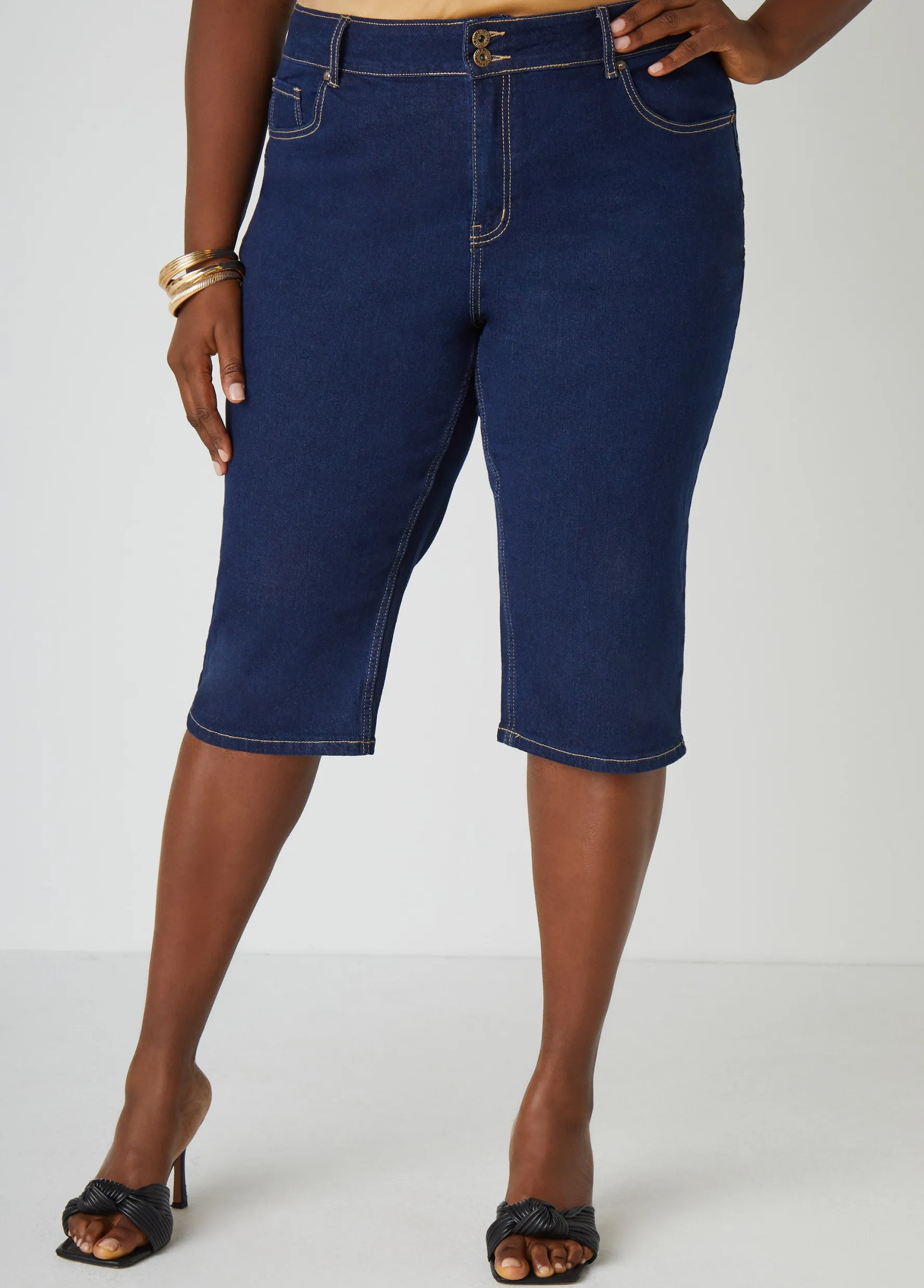 Outlet Ashley Stewart Fearless Denim Capris