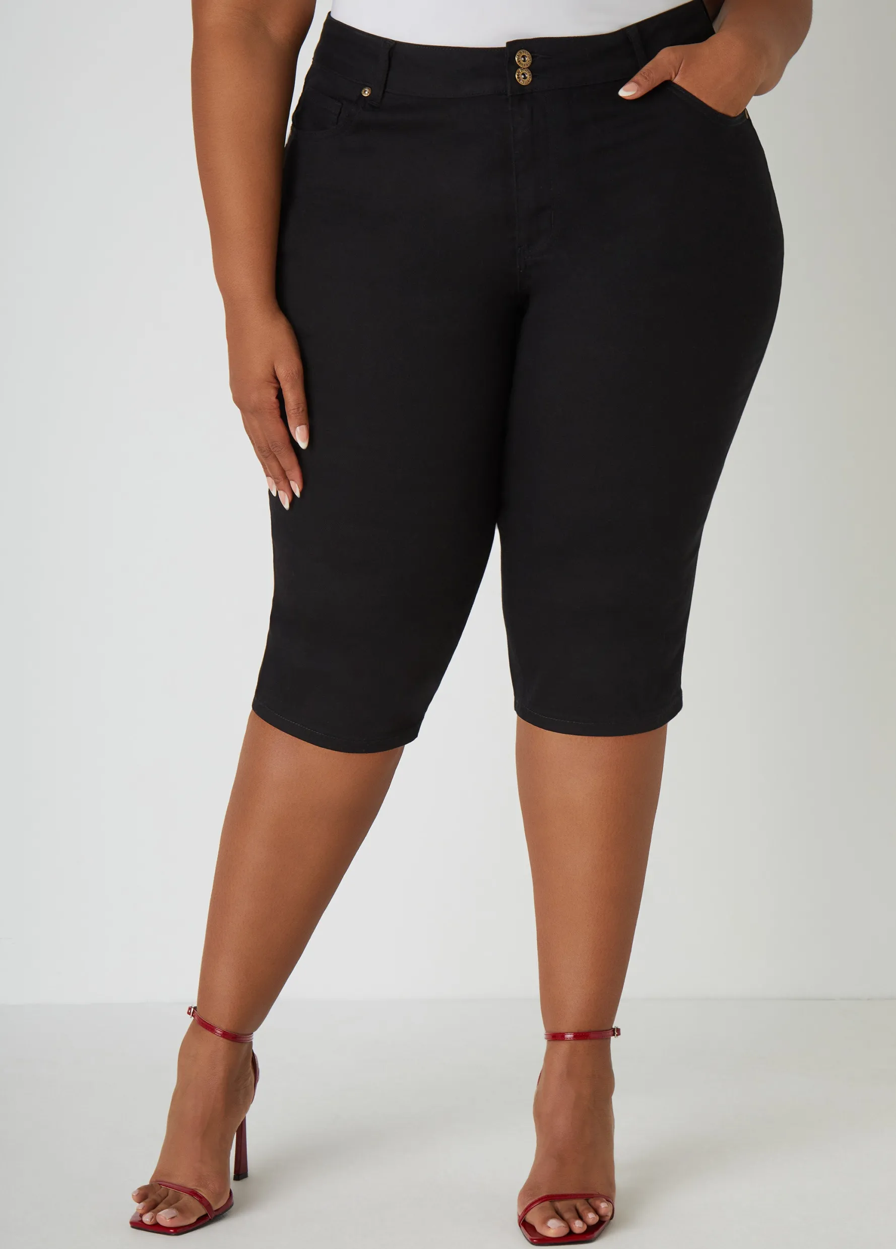 Outlet Ashley Stewart Fearless Denim Capris