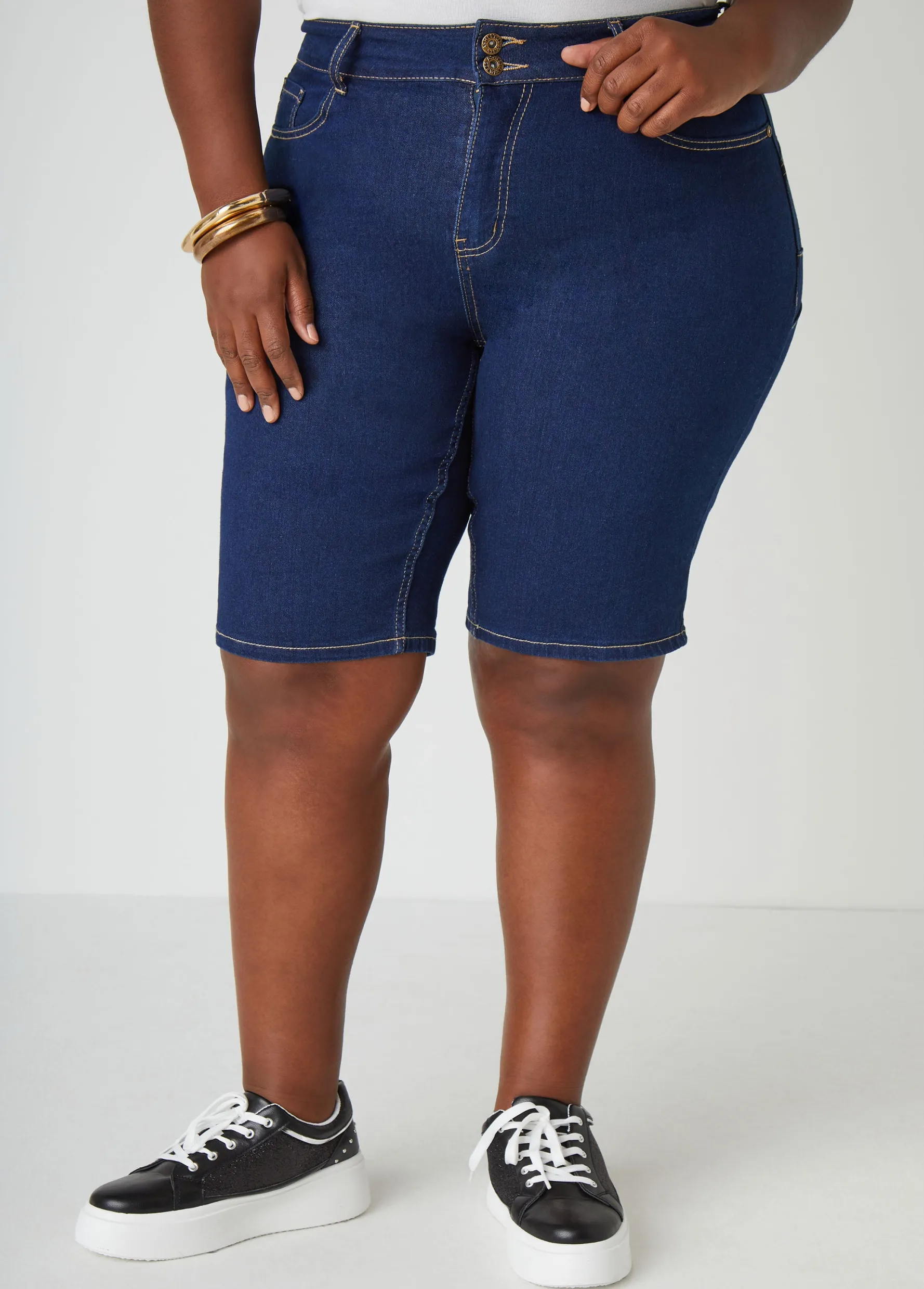 Fashion Ashley Stewart Fearless Denim Shorts