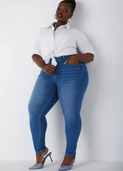 Outlet Ashley Stewart Fearless Skinny Jeans Lt Sky Blue
