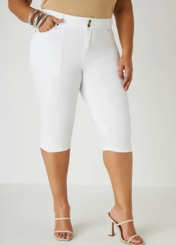 Hot Ashley Stewart Fearless Stretch Denim Capris