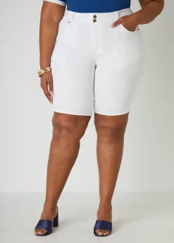 Sale Ashley Stewart Fearless Stretch Denim Shorts