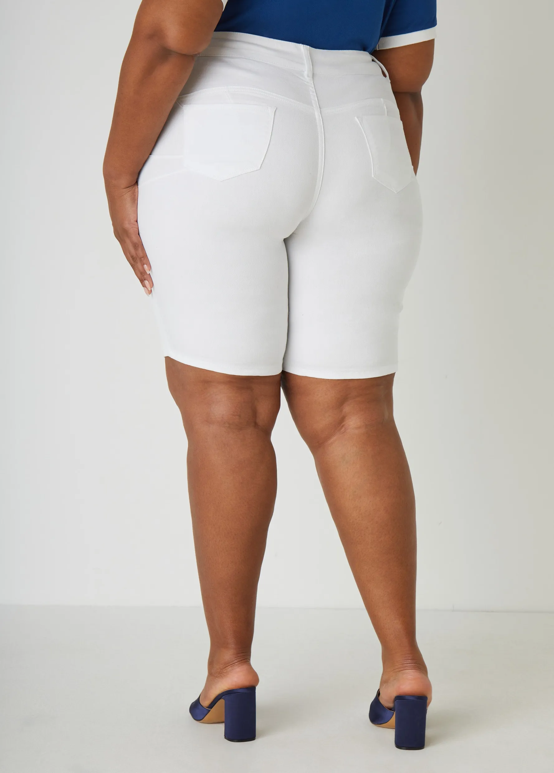 Sale Ashley Stewart Fearless Stretch Denim Shorts
