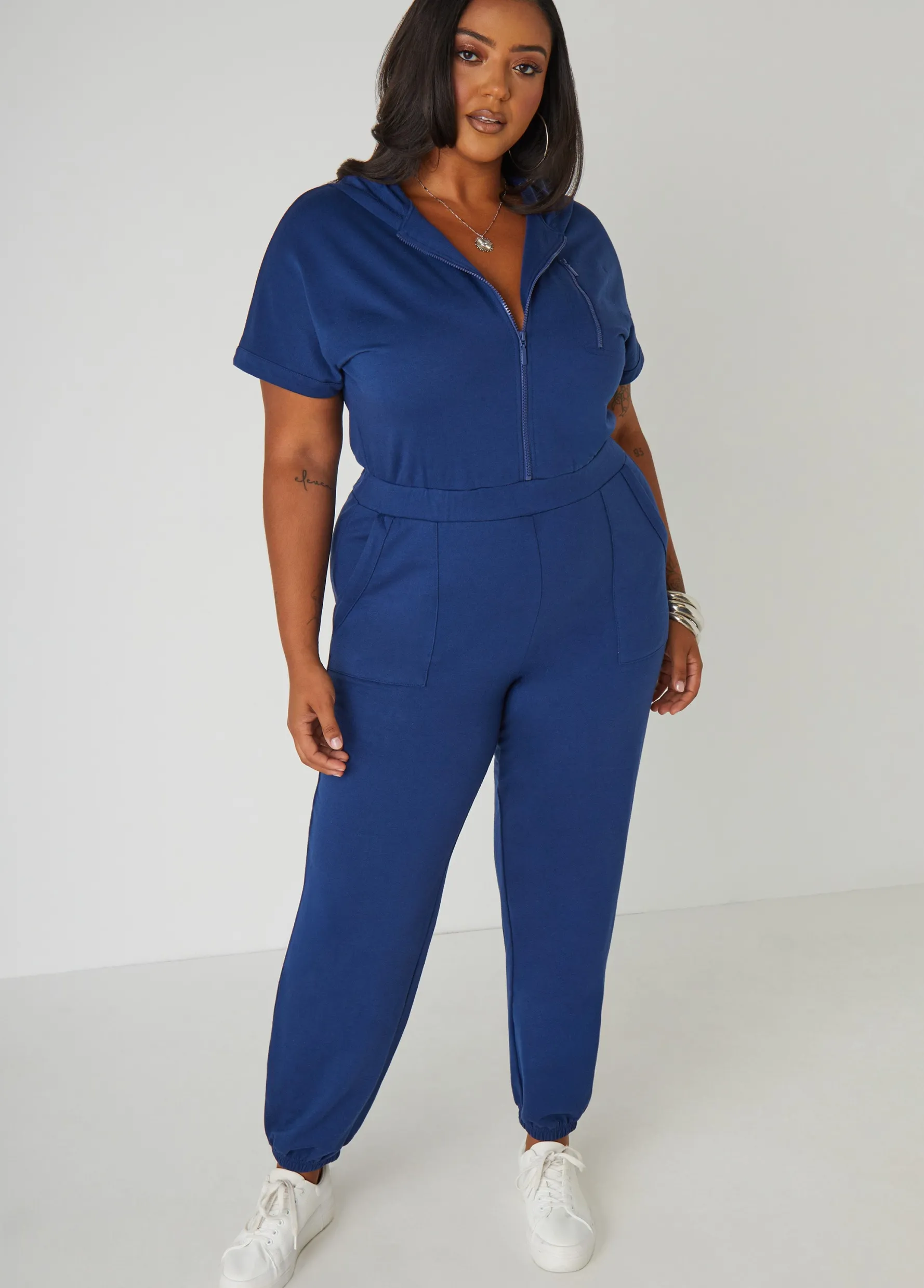 Online Ashley Stewart French Terry Joggers Jumpsuit