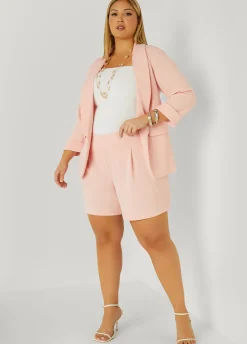 Clearance Ashley Stewart High Rise Crepe Shorts