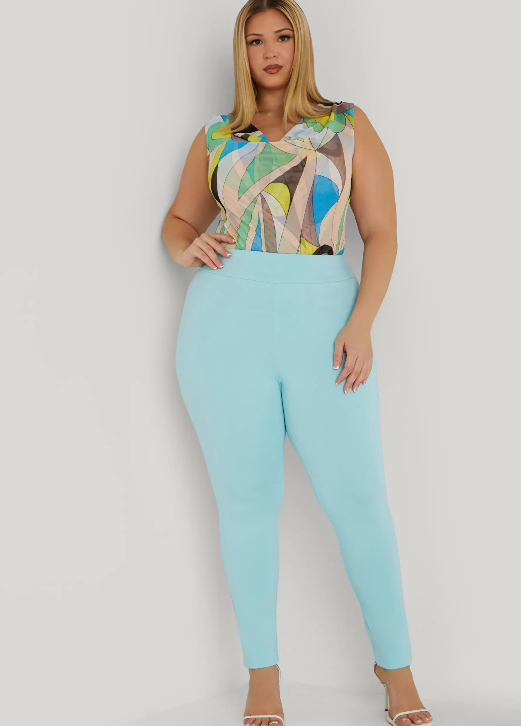 Outlet Ashley Stewart High Rise Pull On Ponte Leggings