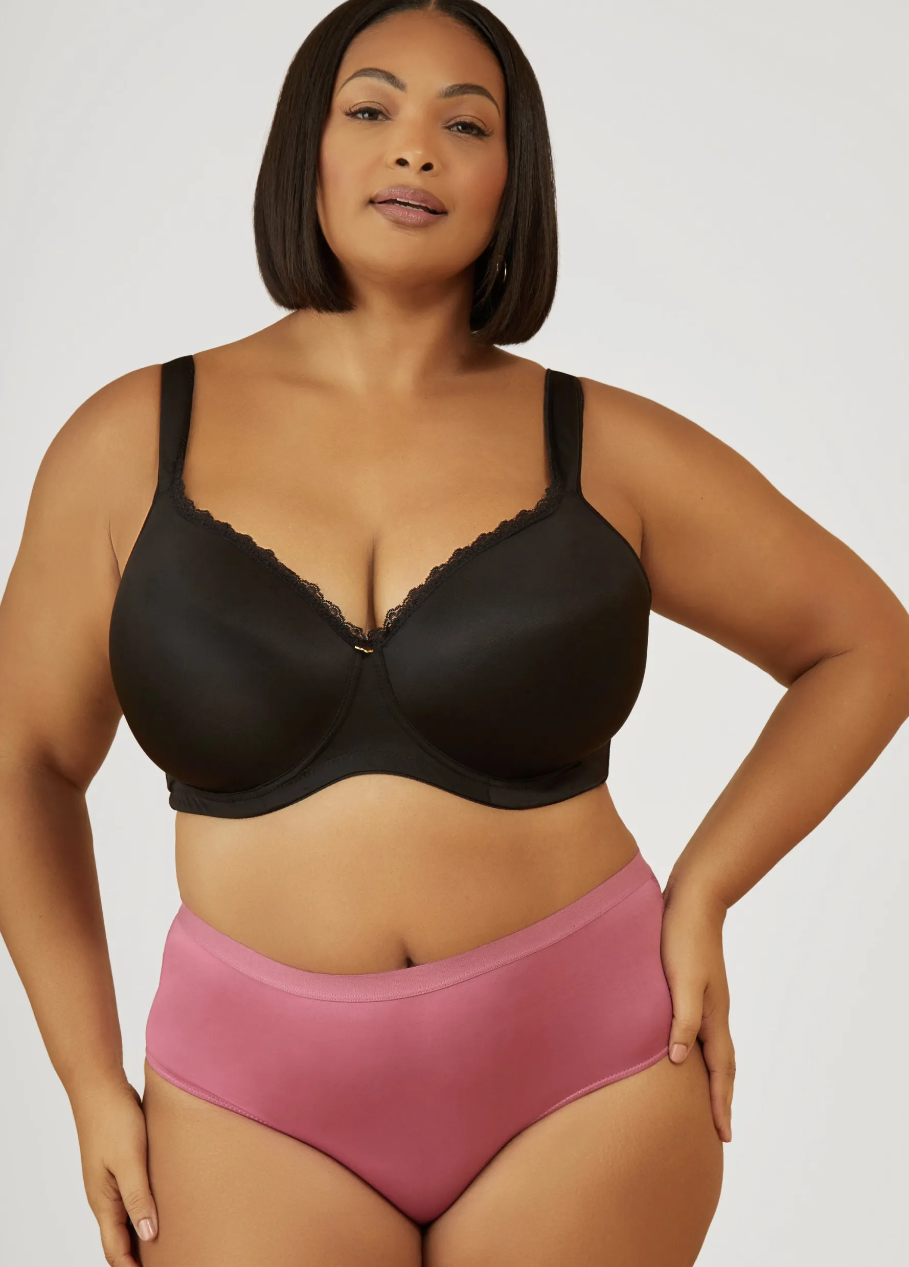 Clearance Ashley Stewart Lace Paneled Hipster Briefs