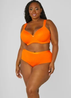 Sale Ashley Stewart Lace Trimmed Full Coverage Butterfly Bra Exuberance