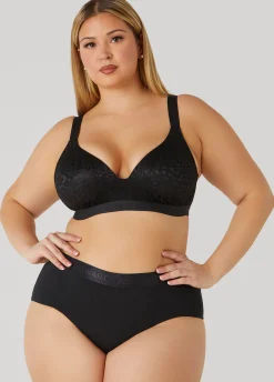 Best Ashley Stewart Logo Cotton Blend Briefs White