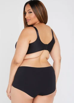 Best Ashley Stewart Logo Print Cotton Blend Boyshorts
