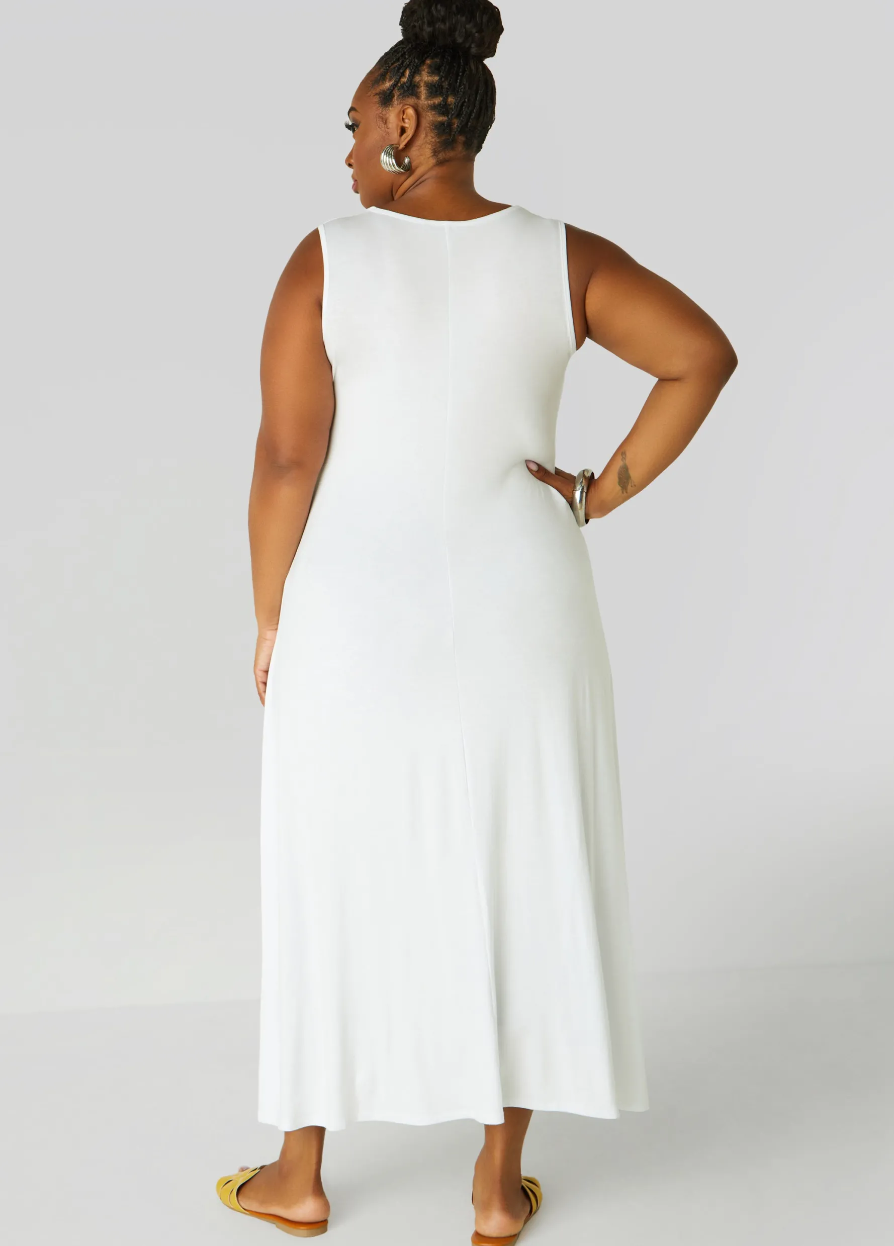 Hot Ashley Stewart Love Embellished Hi Low Top White