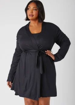 New Ashley Stewart Love To Sleep Chemise And Robe Set