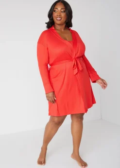New Ashley Stewart Love To Sleep Chemise And Robe Set
