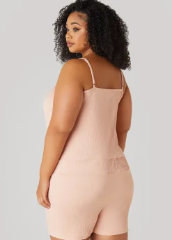 Fashion Ashley Stewart Love To Sleep Ruffled Romper Pink