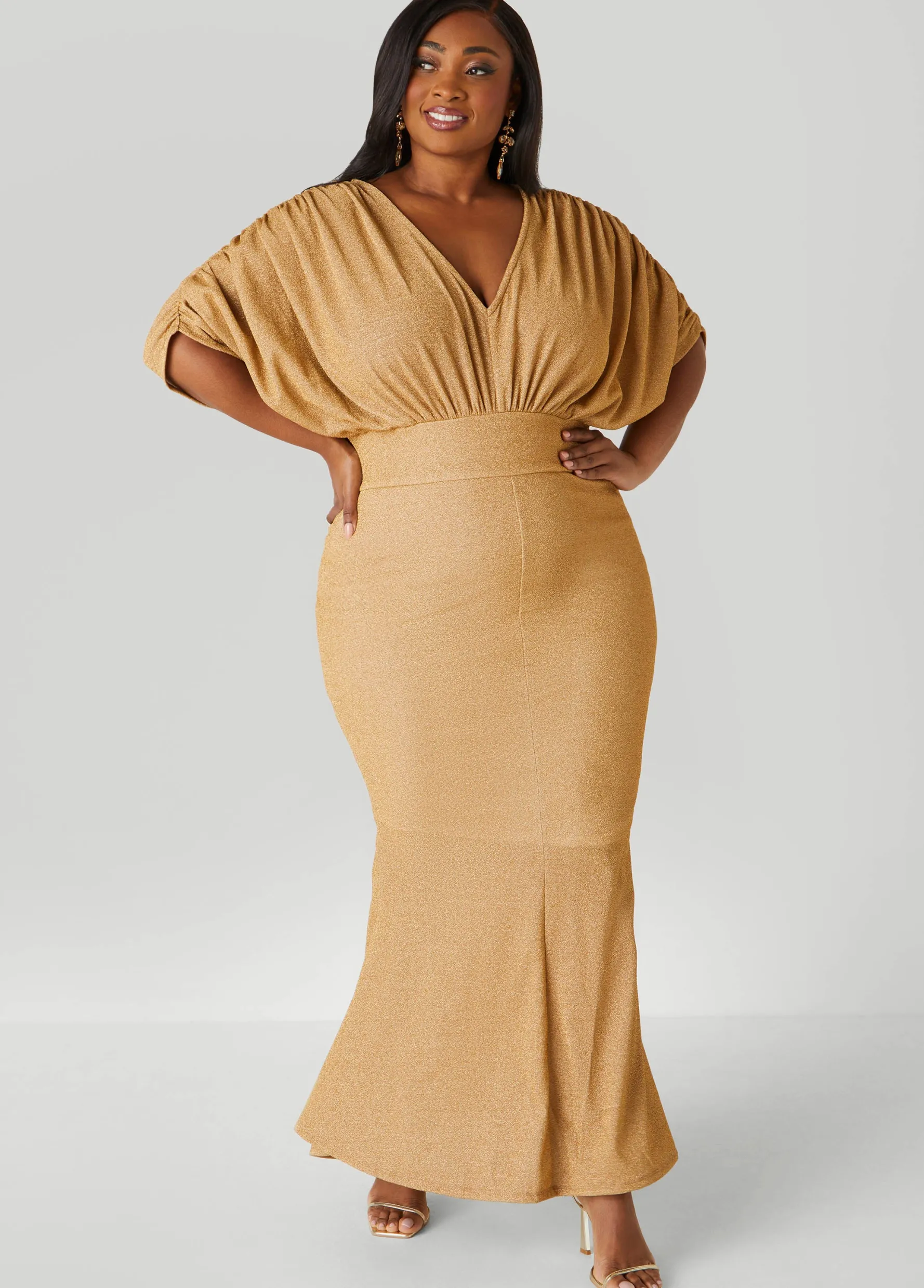 Best Ashley Stewart Lurex™ Hi Low Mermaid Gown