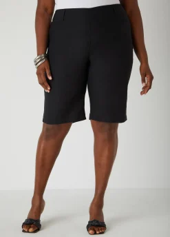 Online Ashley Stewart Millennium Bermuda Shorts Black