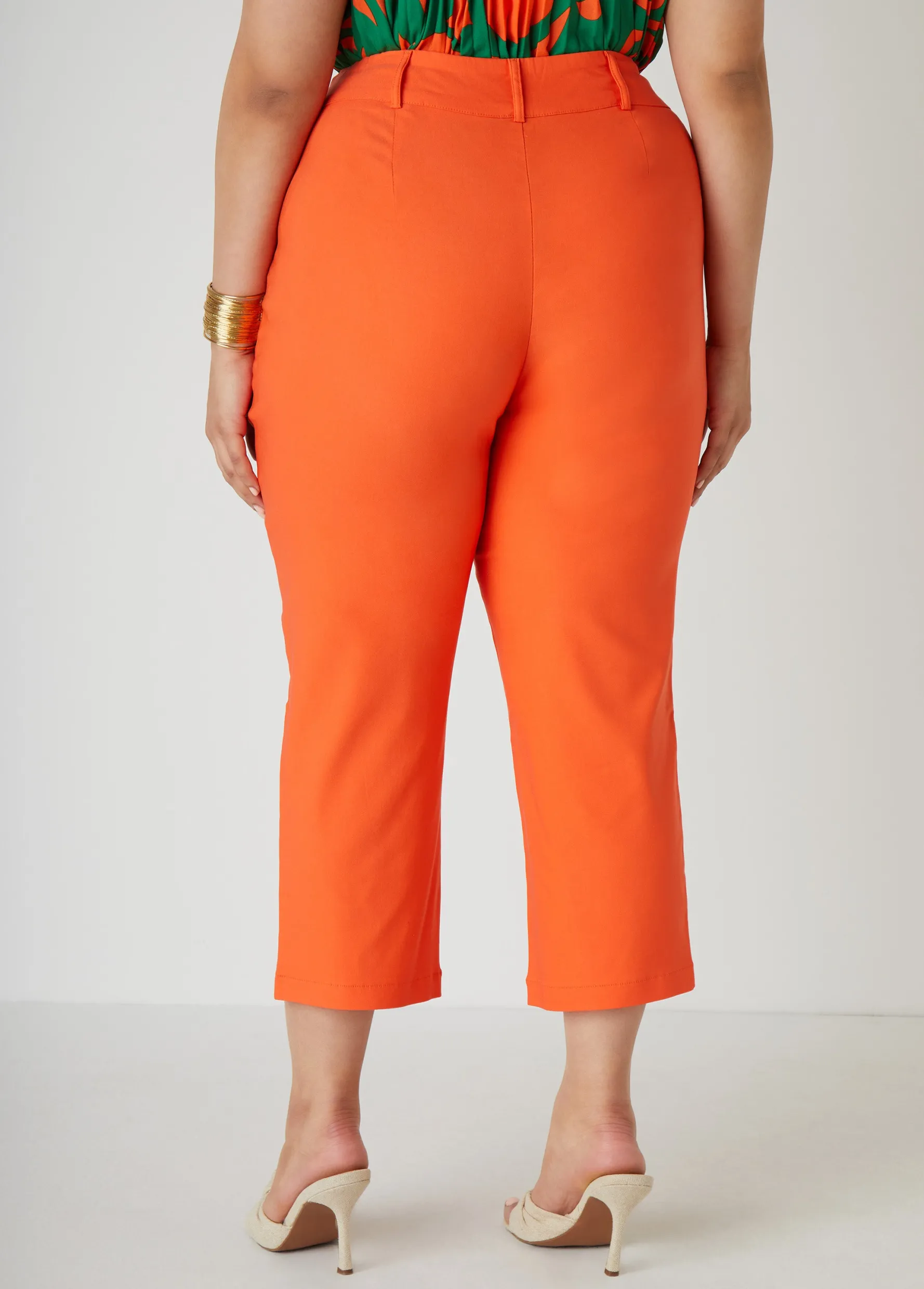 New Ashley Stewart Millennium Cropped Twill Pants