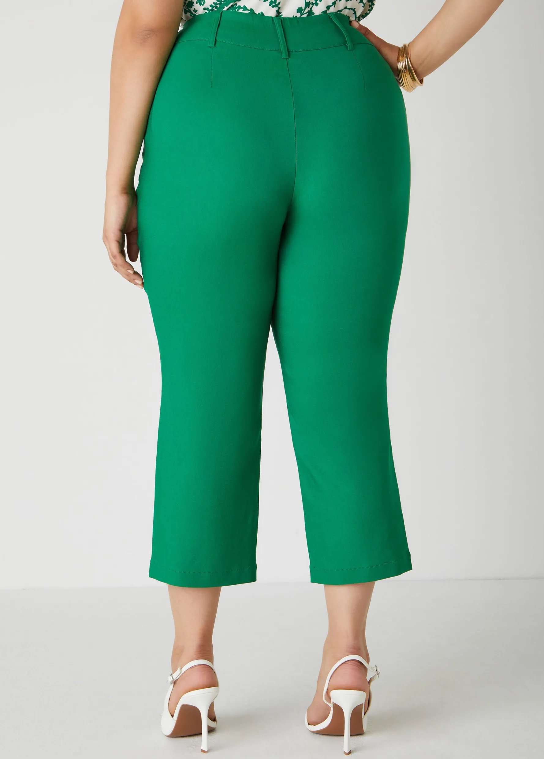 New Ashley Stewart Millennium Cropped Twill Pants