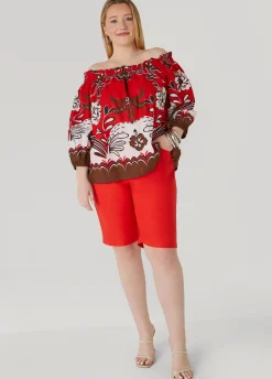 Hot Ashley Stewart Millennium High Rise Bermuda Shorts