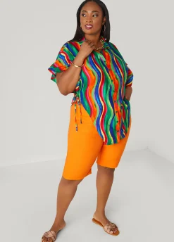 Hot Ashley Stewart Millennium High Rise Bermuda Shorts