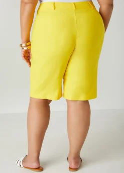 Hot Ashley Stewart Millennium High Waist Bermuda Shorts