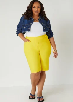 Hot Ashley Stewart Millennium High Waist Bermuda Shorts