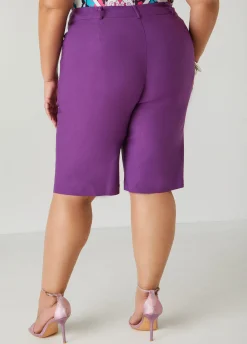 Hot Ashley Stewart Millennium High Waist Bermuda Shorts