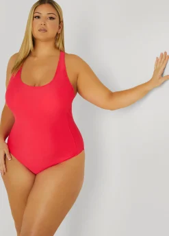 Online Ashley Stewart Nicole Miller Swimsuit Fuchsia