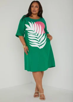 Best Ashley Stewart Palm Print Dress Amazon