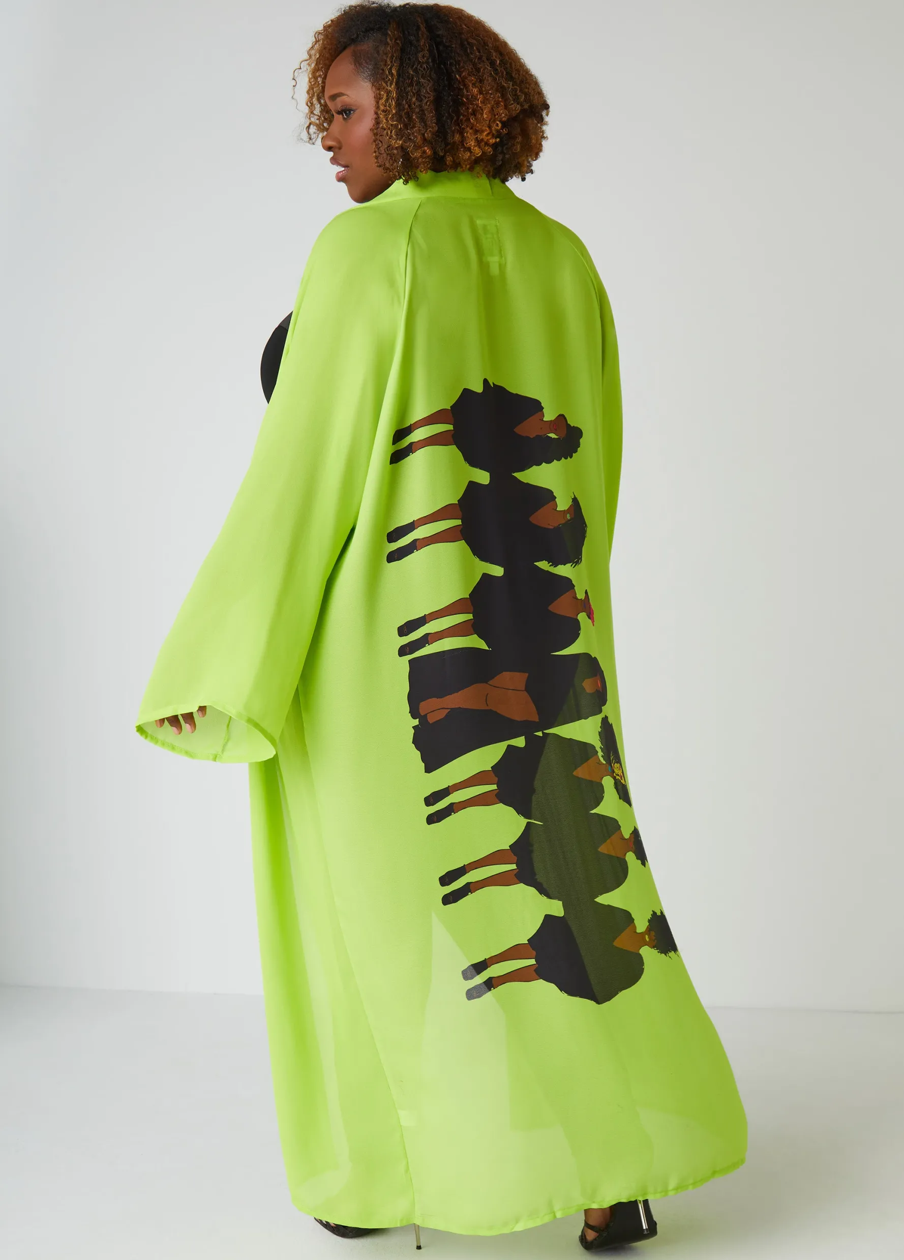 Hot Ashley Stewart Pardon My Fro™ Tribe Duster Lime Green