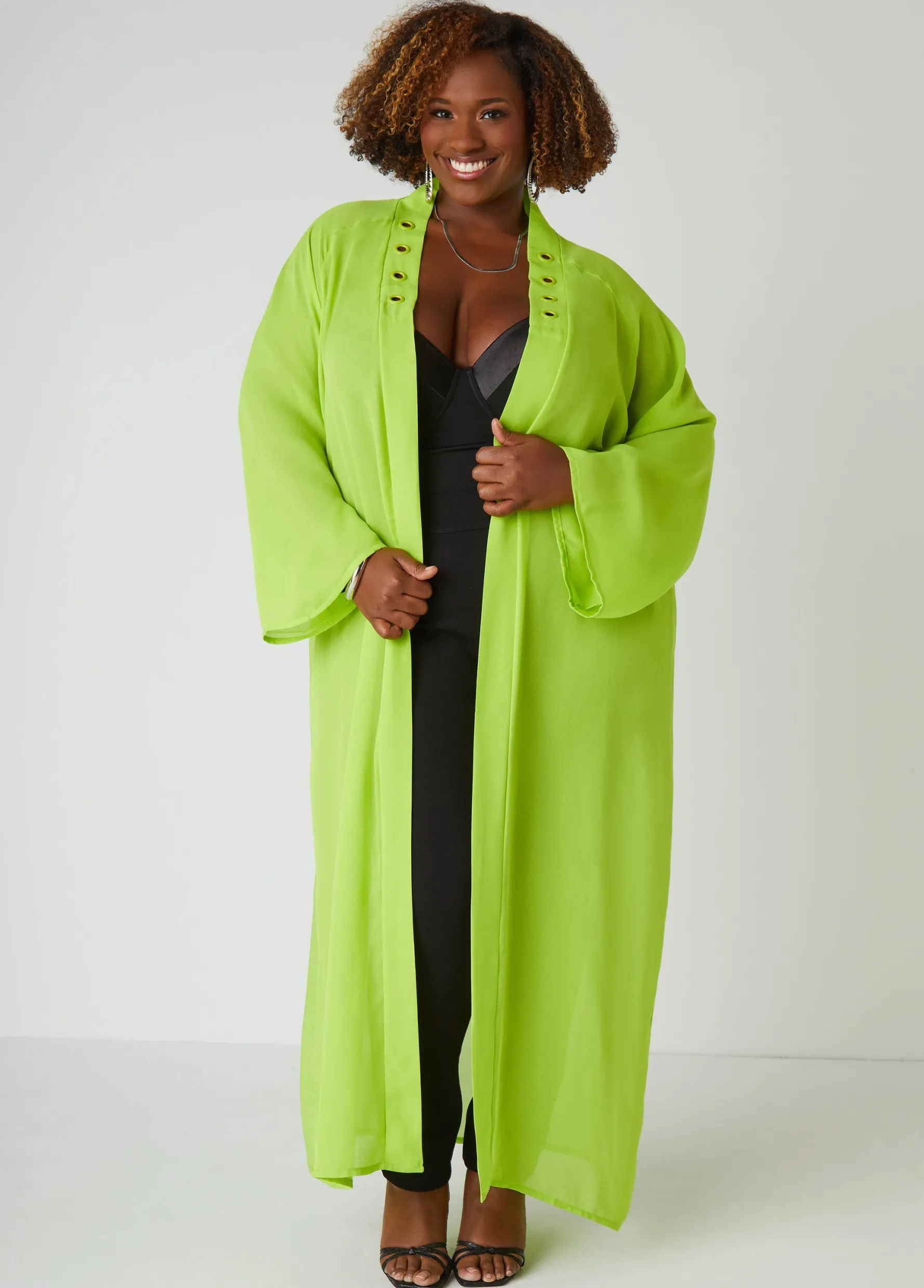 Hot Ashley Stewart Pardon My Fro™ Tribe Duster Lime Green