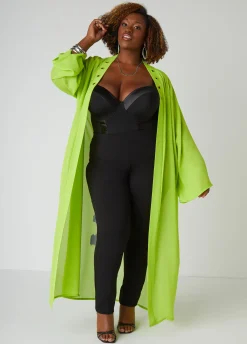 Hot Ashley Stewart Pardon My Fro™ Tribe Duster Lime Green