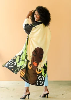 Online Ashley Stewart Pardon My Fro™ Ziggy Kimono Black