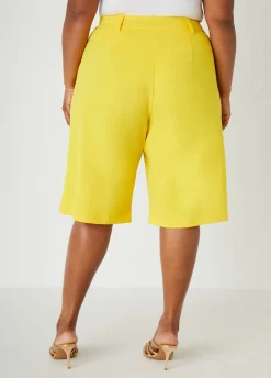 Discount Ashley Stewart Pleated Crepe Shorts