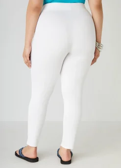 Online Ashley Stewart Ponte Leggings White