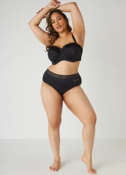 Best Ashley Stewart Six Way Convertible Lace Butterfly Bra Black