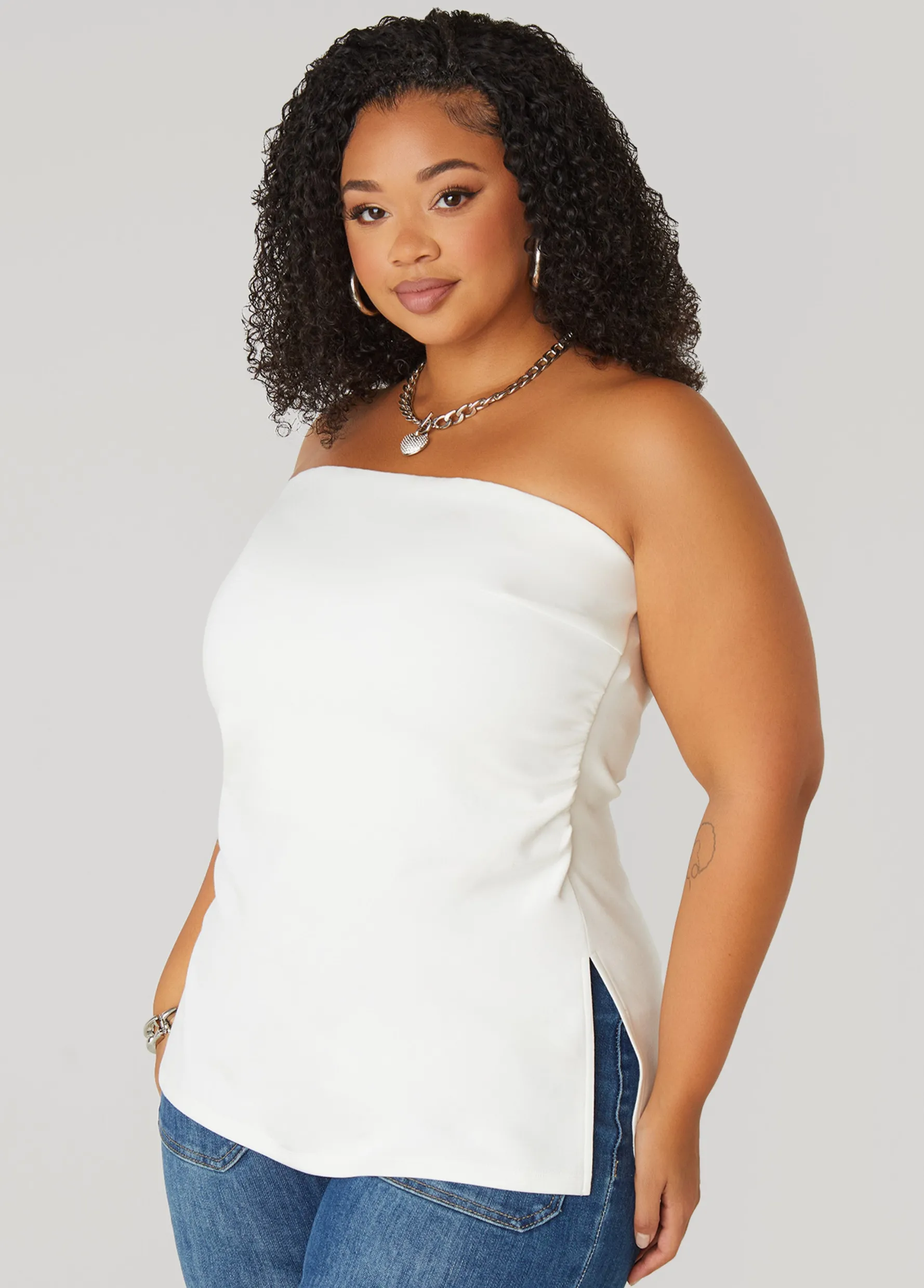 Discount Ashley Stewart Split Side Tube Top